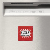 Golf is mijn Jam koelkastmagneet Magneet (Insitu (Vaatwasser))