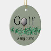 GOLF is mijn spel Keramisch Ornament (Rechts)