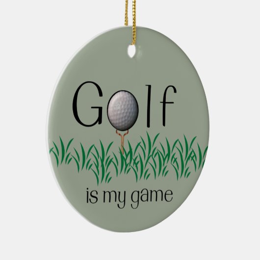 GOLF is mijn spel Keramisch Ornament (Rechts)