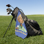 Golf is mijn spel Vrouwen Golf handdoek (Groen)