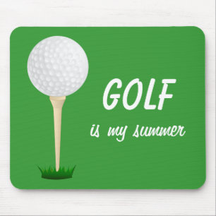 Golf is mijn T-shirt voor de zomergolf Muismat