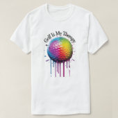 Golf is mijn therapie | Grappig golf T-shirt (Design voorkant)