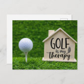 Golf is mijn therapie voor golfer grappige slogan briefkaart (Voorkant / Achterkant)