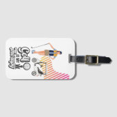 Golf is mijn therapie voor Lady golfer Bagagelabel (Voorkant (horizontaal))