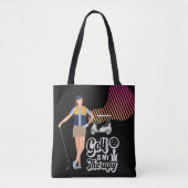 Golf is mijn therapie voor Lady golfer Canvas tas (Voorkant)