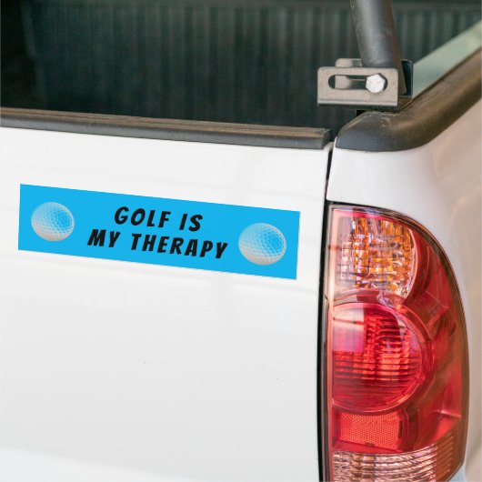 Golf is mijn Therapieblauw Bumpersticker (Op Truck)
