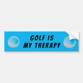 Golf is mijn Therapieblauw Bumpersticker (Voorkant)