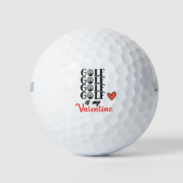 Golf is Mijn Valentijn voor Golfer op Valentijnsda Golfballen