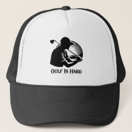 Golf is moeilijk, golfer trucker pet