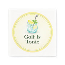 Golf Is Tonic - Citroen-Munt Glas Design Servetten