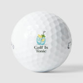 Golf Is Tonic Cocktail Elegante Golfballen (Voorkant)