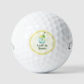 Golf Is Tonic | Golf Cadeau Golfbal Golfballen (Voorkant)