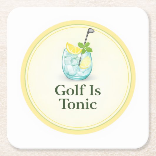 Golf Is Tonic | Golf Drinkware Onderzetter (Voorkant)