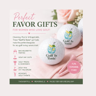 "Golf Is Tonic" Golfballen Favor Golf Evenement