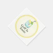 Golf Is Tonic - Lemon Mint Glass Design Napkins Servet (Hoek)