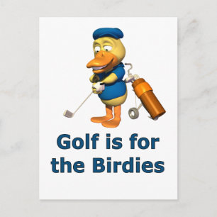 Golf is voor de geboortes briefkaart