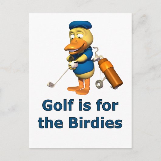 Golf is voor de geboortes briefkaart (Voorkant)
