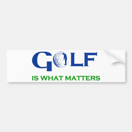 GOLF is waar het om gaat Bumpersticker (Voorkant)
