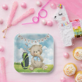 Golf It's Boy voor Baby shower Papieren Bordje (Feest)