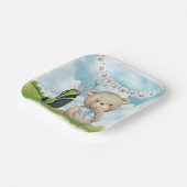 Golf It's Boy voor Baby shower Papieren Bordje (Gebogen)