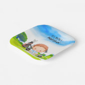 Golf It's Boy voor Baby shower Papieren Bordje (Gebogen)