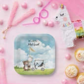 Golf It's Boy voor Baby shower Papieren Bordje (Feest)