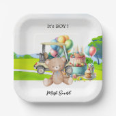 Golf It's Boy voor Baby shower Papieren Bordje (Voorkant)
