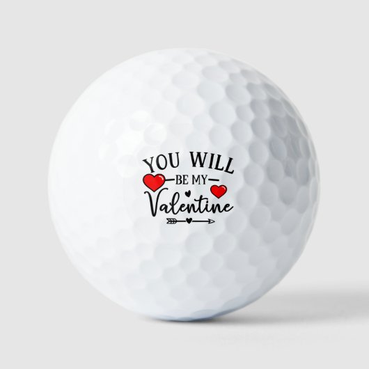Golf jij wordt mijn valentijn liefhebber golf pet  golfballen (Voorkant)