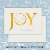 Golf Joy & Peace Flat Christmas Feestdagenkaart