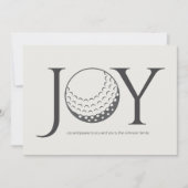Golf Joy & Peace Flat Christmas Feestdagenkaart (Voorkant)