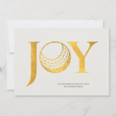 Golf Joy & Peace Flat Christmas Feestdagenkaart (Voorkant)