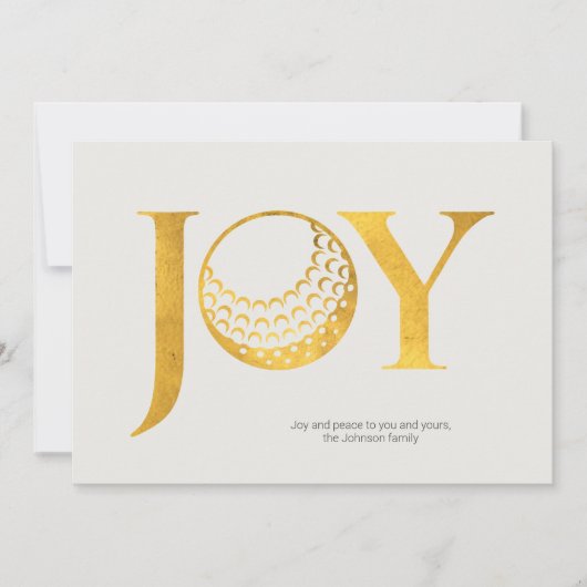 Golf Joy & Peace Flat Christmas Feestdagenkaart (Voorkant)