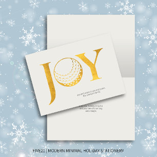 Golf Joy & Peace Gevouwen Kerstmis Feestdagen Kaart