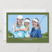 Golf Joy & Peace Green Kerstfoto Feestdagenkaart (Achterkant)