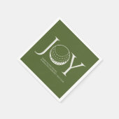 Golf Joy & Peace Groene Kerst Servet (Hoek)
