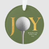 Golf Joy & Peace Kerstmis Ornament (voorkant)
