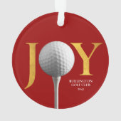 Golf Joy & Peace Kerstmis Ornament (achterkant)