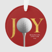 Golf Joy & Peace Kerstmis Ornament (voorkant)