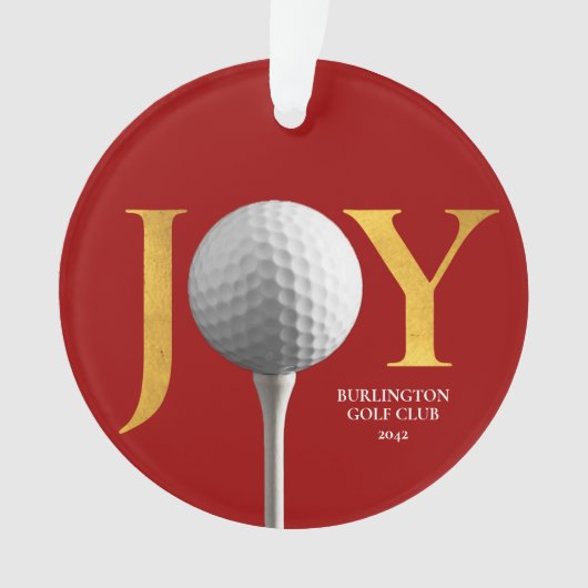 Golf Joy & Peace Kerstmis Ornament (voorkant)
