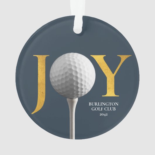 Golf Joy & Peace Kerstmis Ornament (achterkant)
