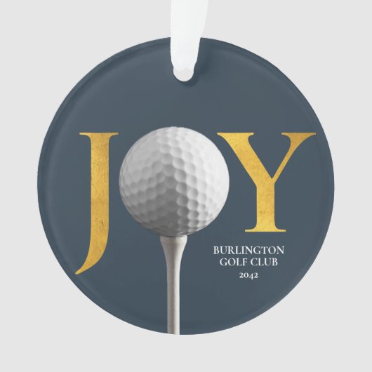 Golf Joy & Peace Kerstmis Ornament (voorkant)