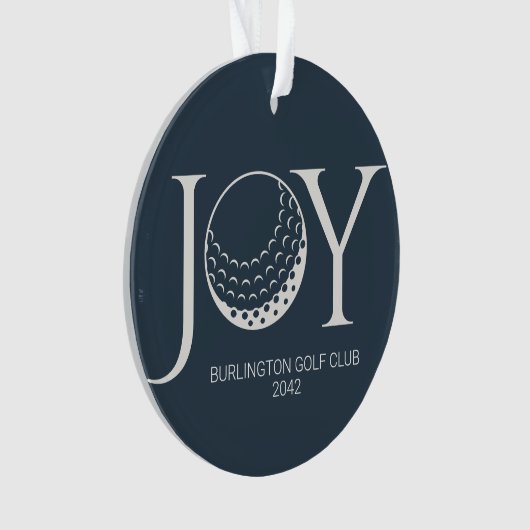 Golf Joy & Peace Kerstmis Ornament (voorkant)