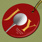 Golf Joy & Peace Kerstmis Ornament