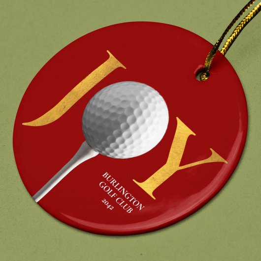 Golf Joy & Peace Kerstmis Ornament