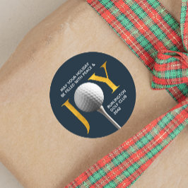 Golf Joy & Peace Kerstmis Ronde Sticker