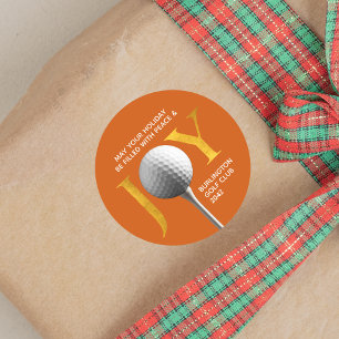 Golf Joy & Peace Kerstmis Ronde Sticker