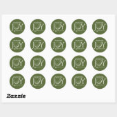 Golf Joy & Peace Kerstmis Ronde Sticker (Vel)