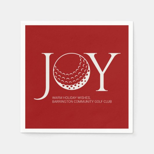 Golf Joy & Peace Rode Kerst Servet (Voorkant)