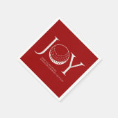 Golf Joy & Peace Rode Kerst Servet (Hoek)