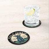 Golf Junkie  golftas ontwerp Ronde Kartonnen Onderzetter (Insitu)